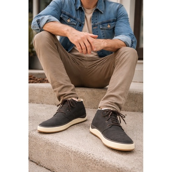 NWT OluKai Papaku Chukka Boots In Dark Wood Men 9.5 Preppy Athletic MSRP $130
